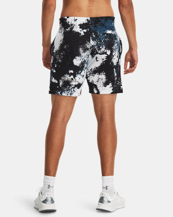 Men's UA Essential Fleece Paint Shorts in White image number 1